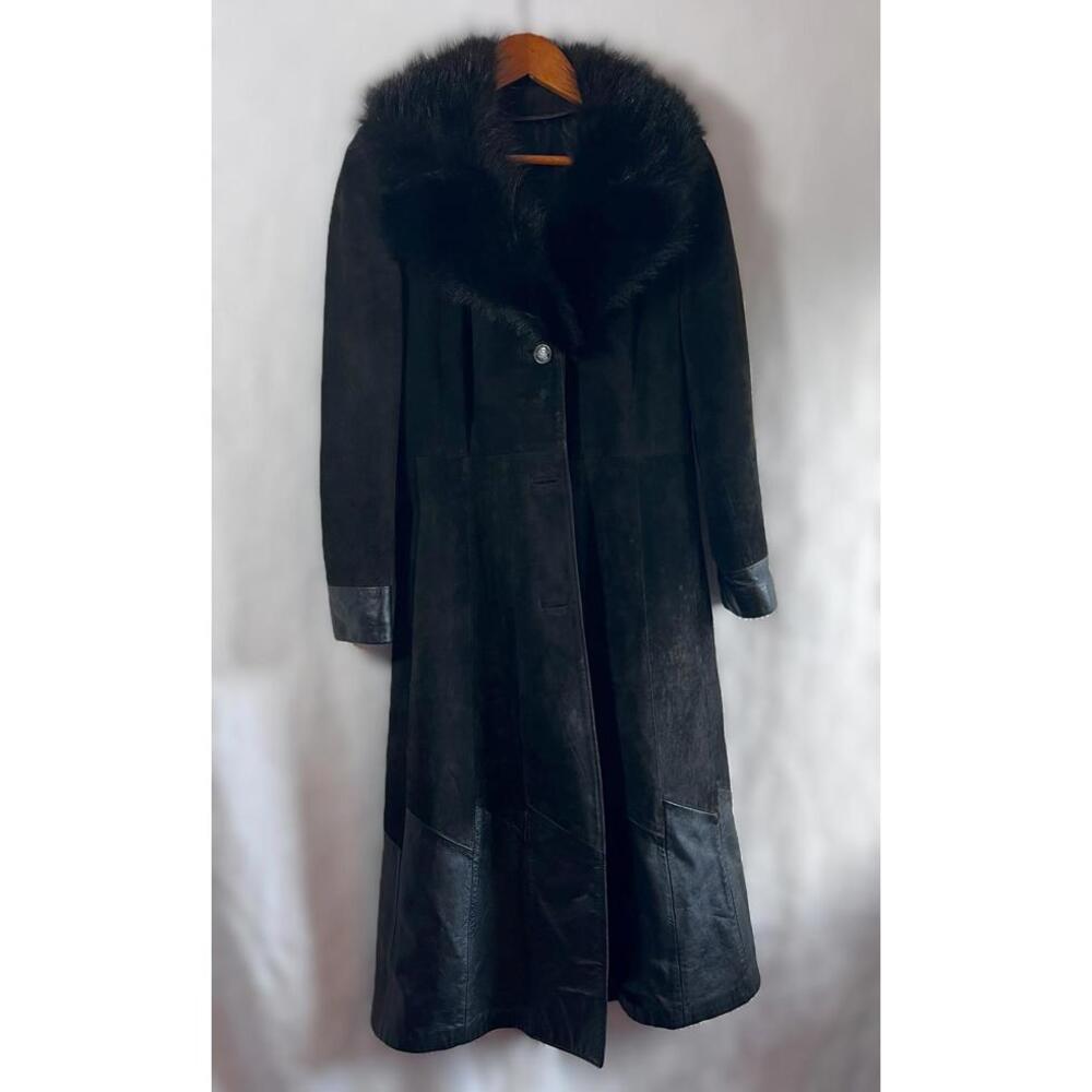 Jeno de Paris Vintage Full-Length Coat with Fox Fur Collar (Late 1970s) | 8 M